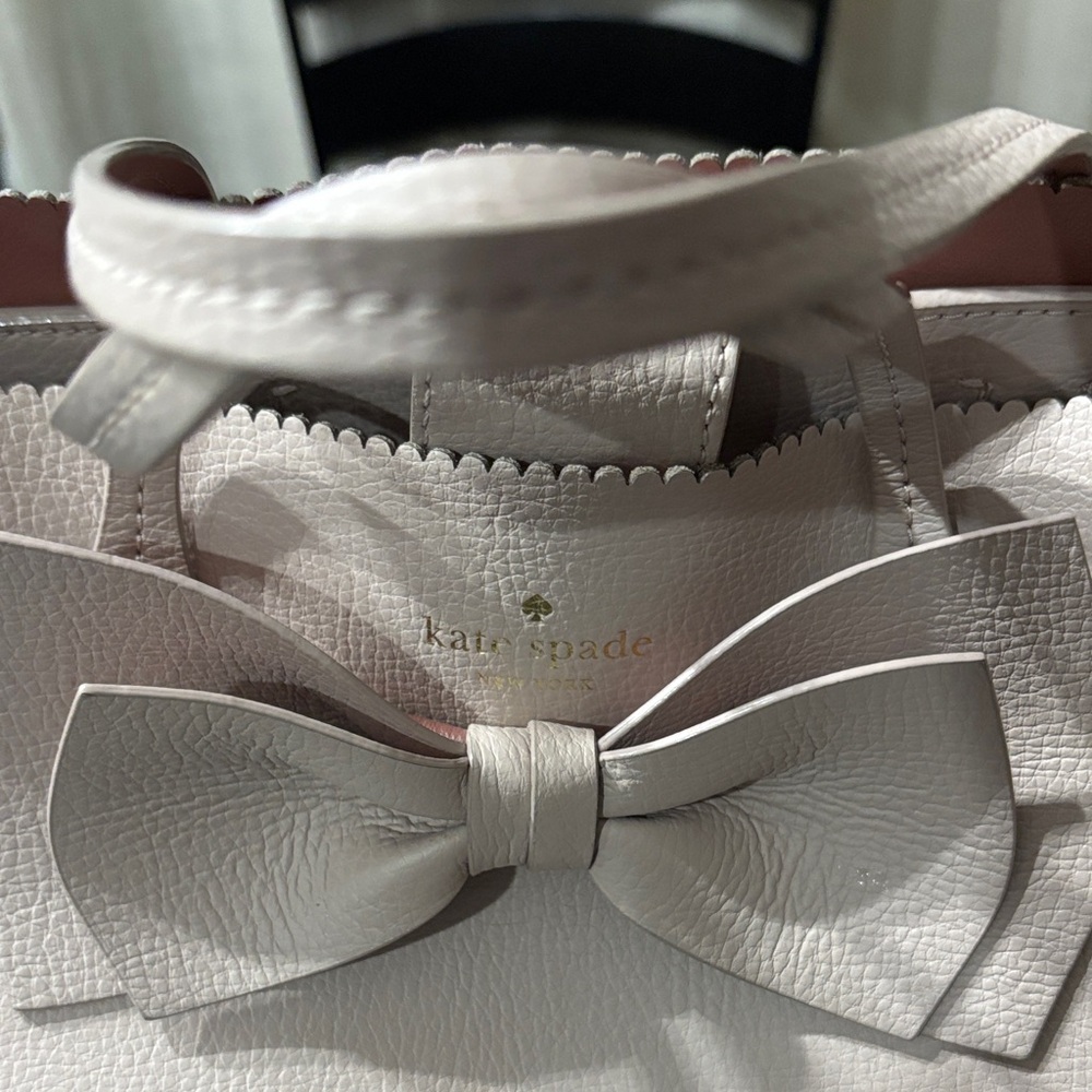 kate spade blush pink bow tote - Picture 2 of 11